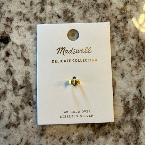 NWT Madewell Earrings Delicate Collection 14k gold over sterling silver - Picture 1 of 3